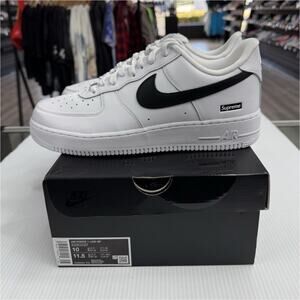 Size 10 - Nike Supreme x Air Force 1 Low SP White/Black CU9225-102 2025
